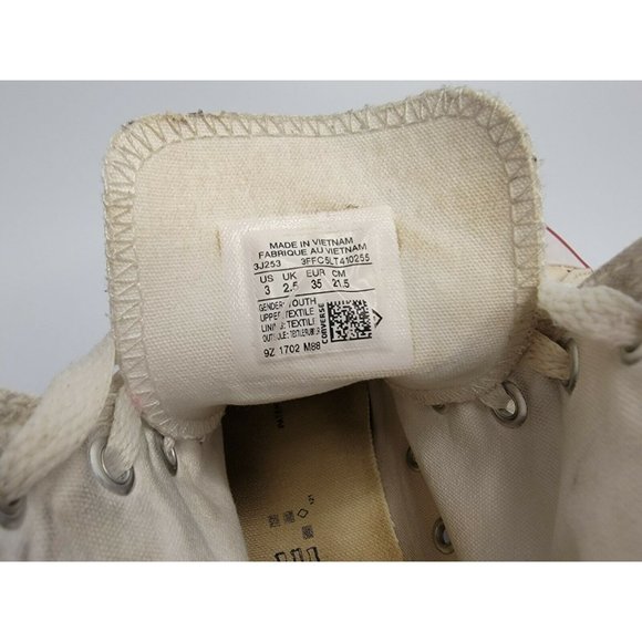 VINTAGE CONVERSE CHUCK TAYLOR ALL STAR HIGH TOP SHOES POST 2001 YOUTH SIZE 3 - Picture 8 of 10